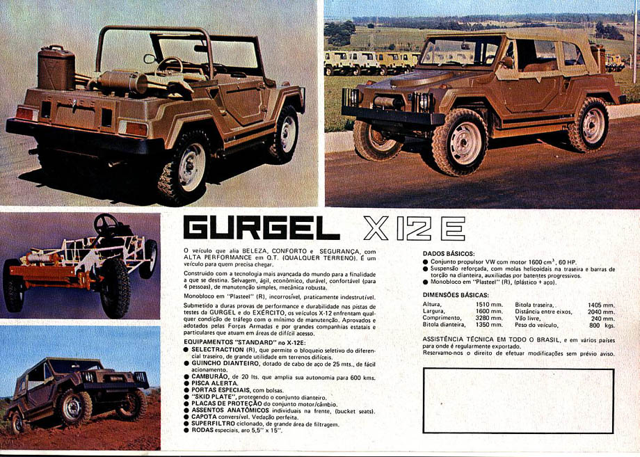 Gurgel X12 E brochure