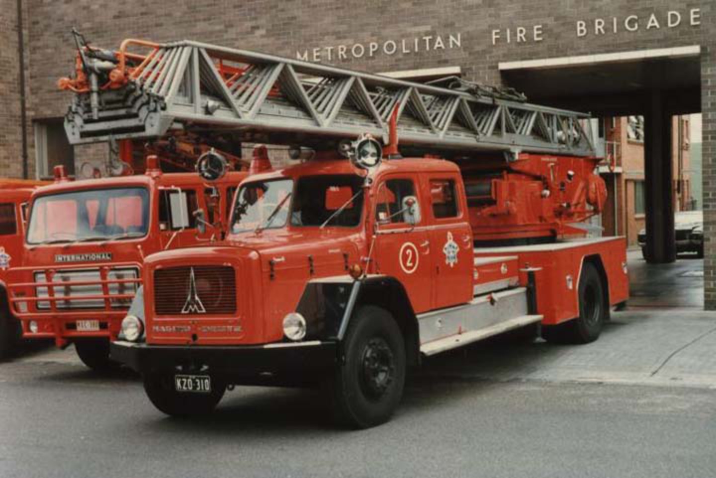 Photos des camions de pompiers - Échelle à platine tournante Magirus-Deutz à Melbourne