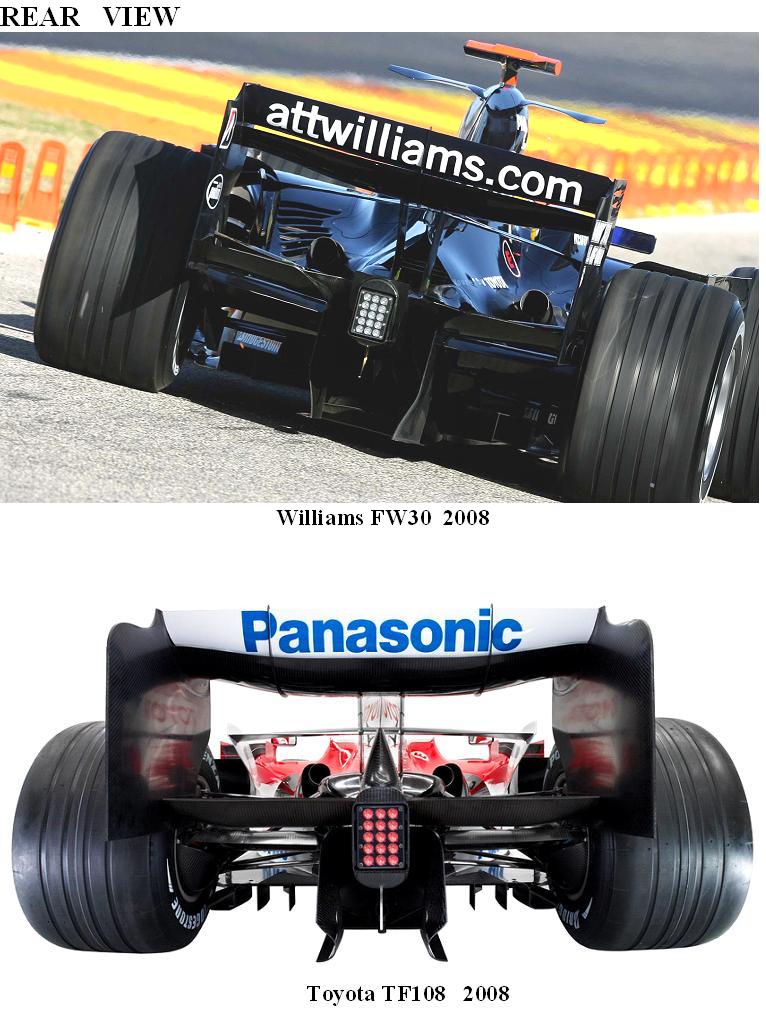 Comparaison de photos Williams FW30 - Toyota TF108 - Forum - F1technical.
