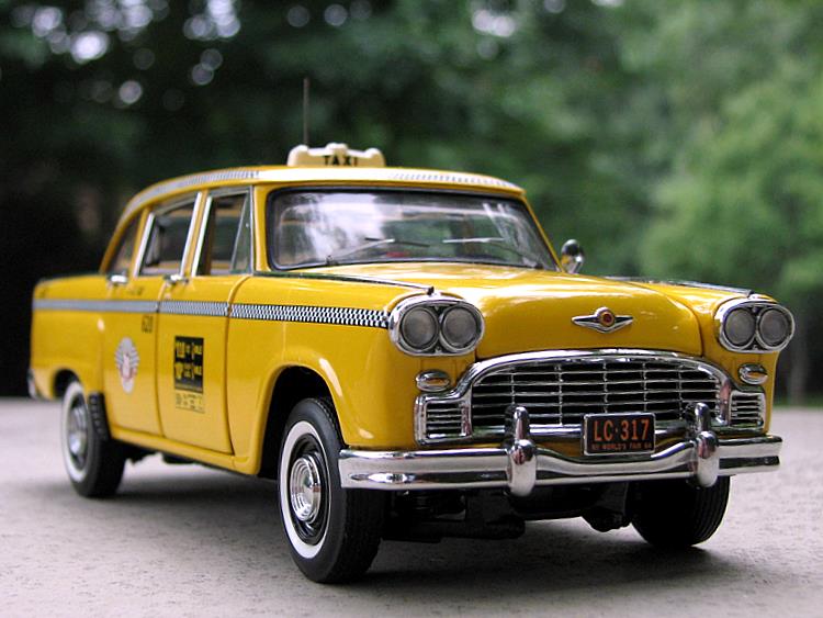 Cabine de Taxi à carreaux Franklin Mint 1:24 1963 - Zone Moulée sous pression