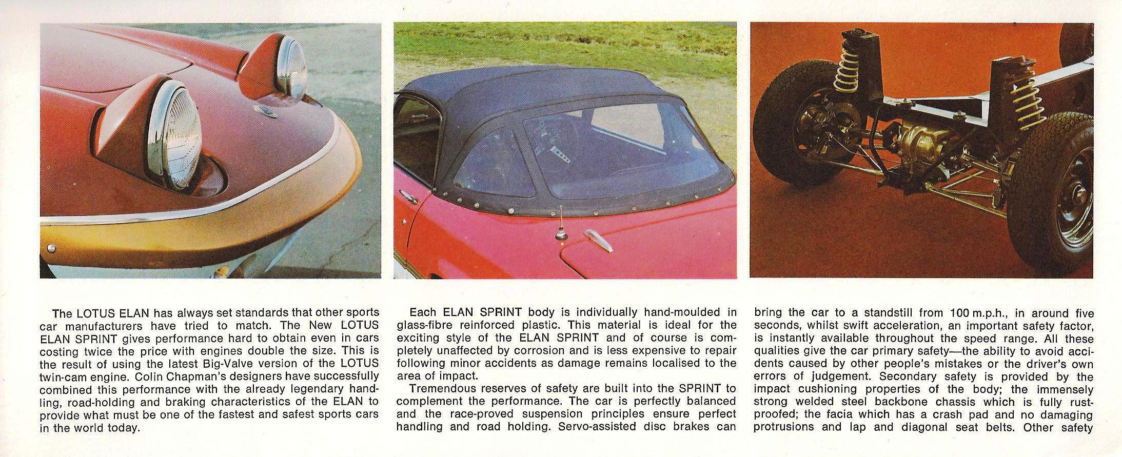 Brochure Lotus Elan Sprint 1971