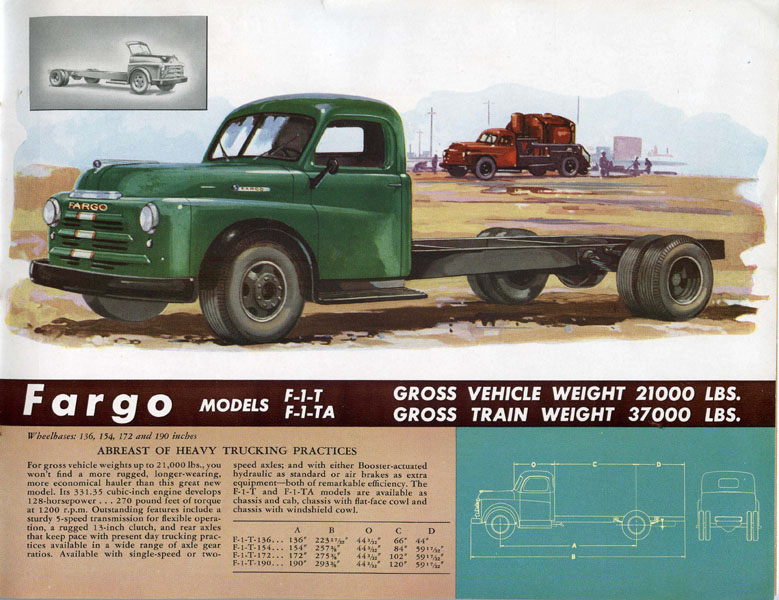 Image: Brochure de camion Fargo 1948-53 / Camion Fargo 1948-53-