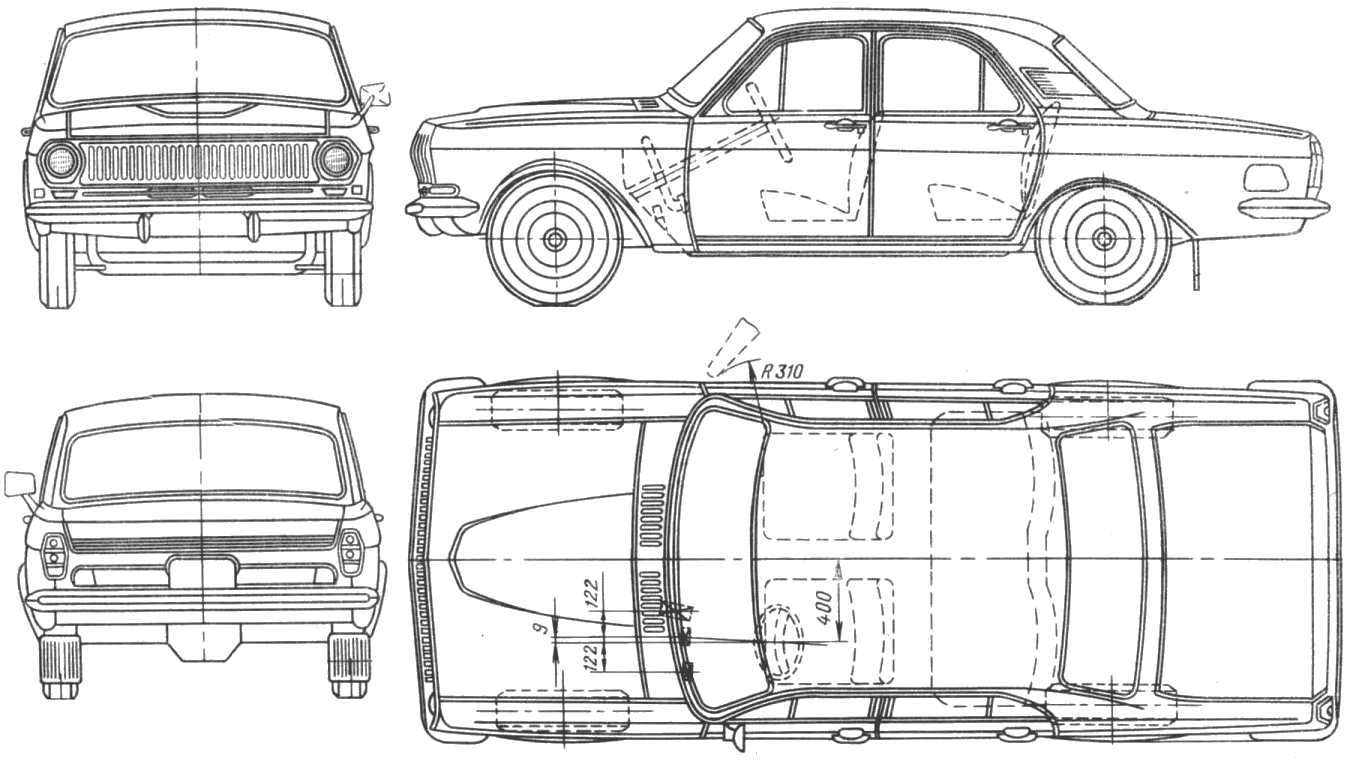 Automobilis GAZ-24 Volga: miniatiÅ