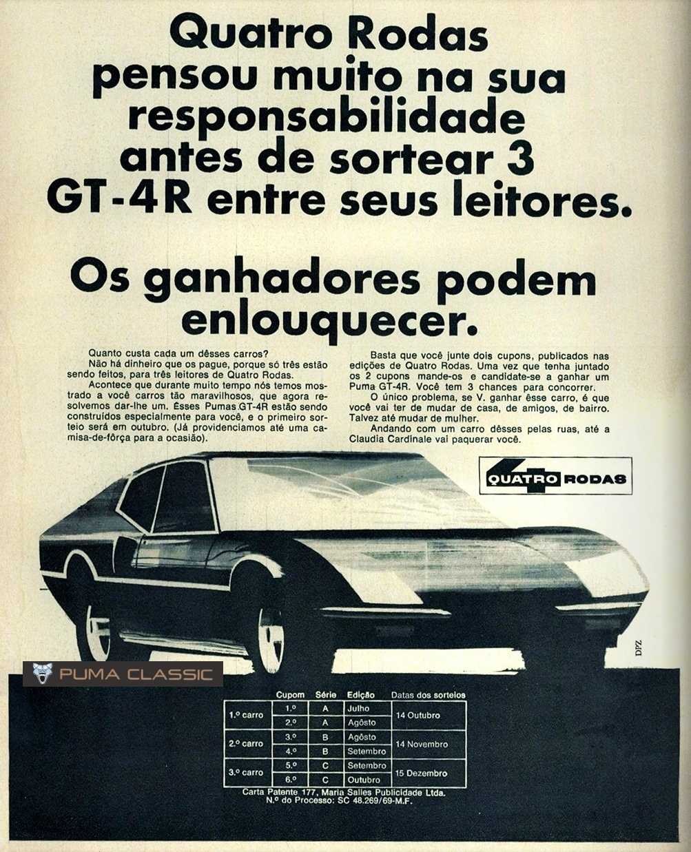 clÃ¡ssico da semana: Puma GT 4R / autogaragem
