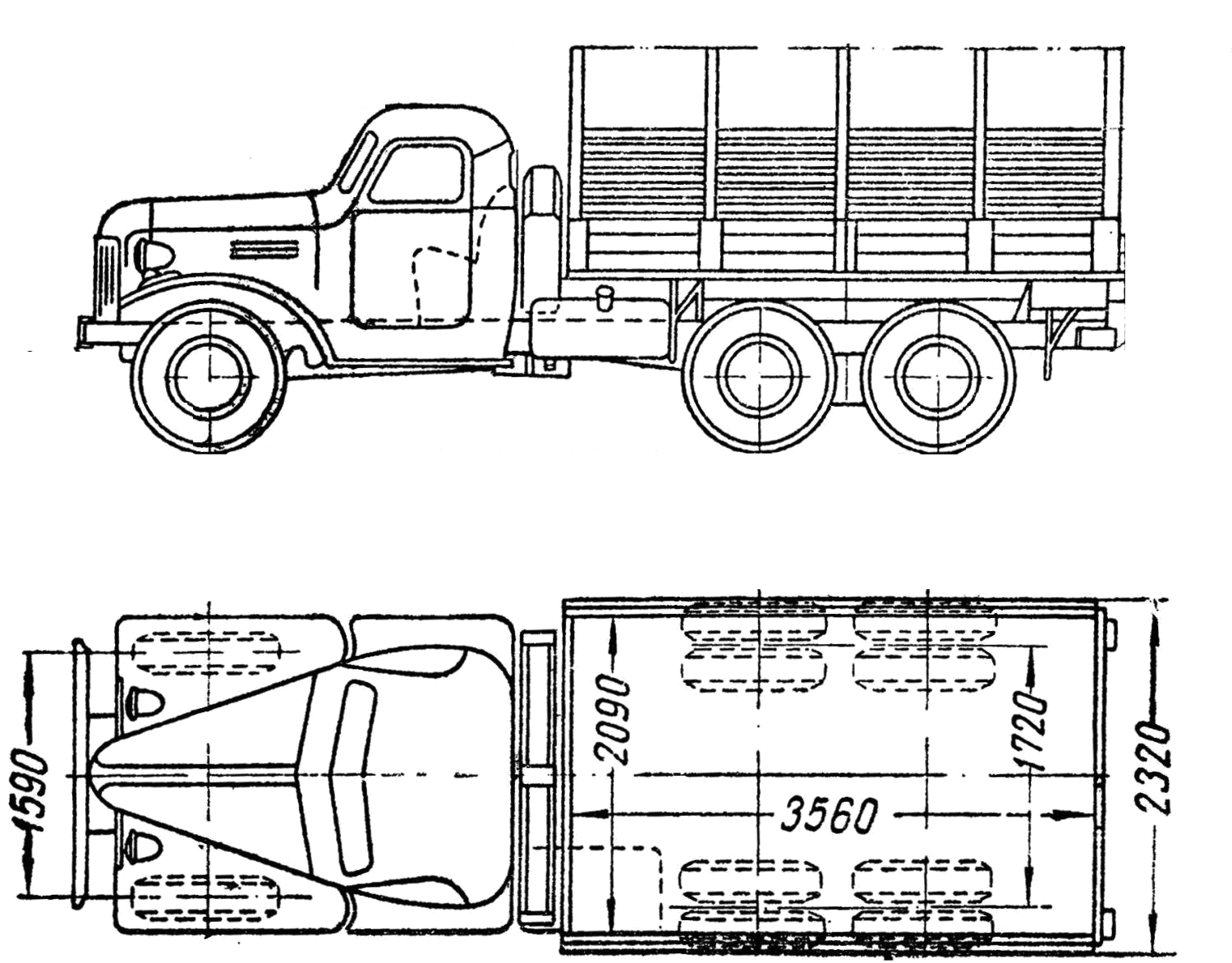 Plans de VOITURE - 1948 Plan de camion ZIS 151