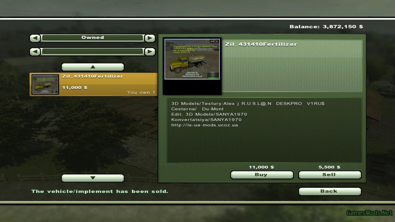 ZIL 431410 v 2.0 Â» GamesMods.Net - Simulateur agricole / camion Euro...