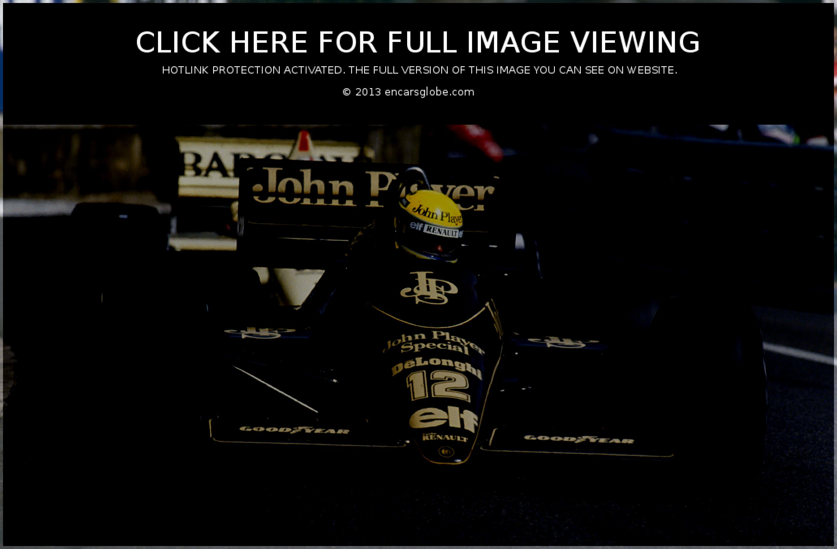 Lotus 98T Renault: Galerie de photos, informations complètes sur le modèle...