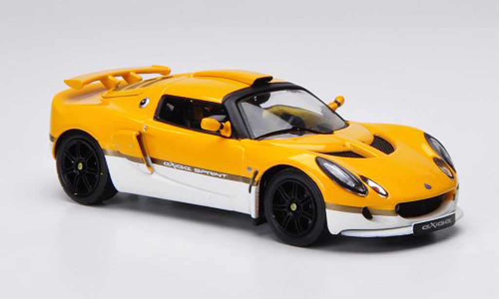Lotus Exige Sprint jaune / blanc LHD 2006 IXO modèle de voiture moulé sous pression 1...
