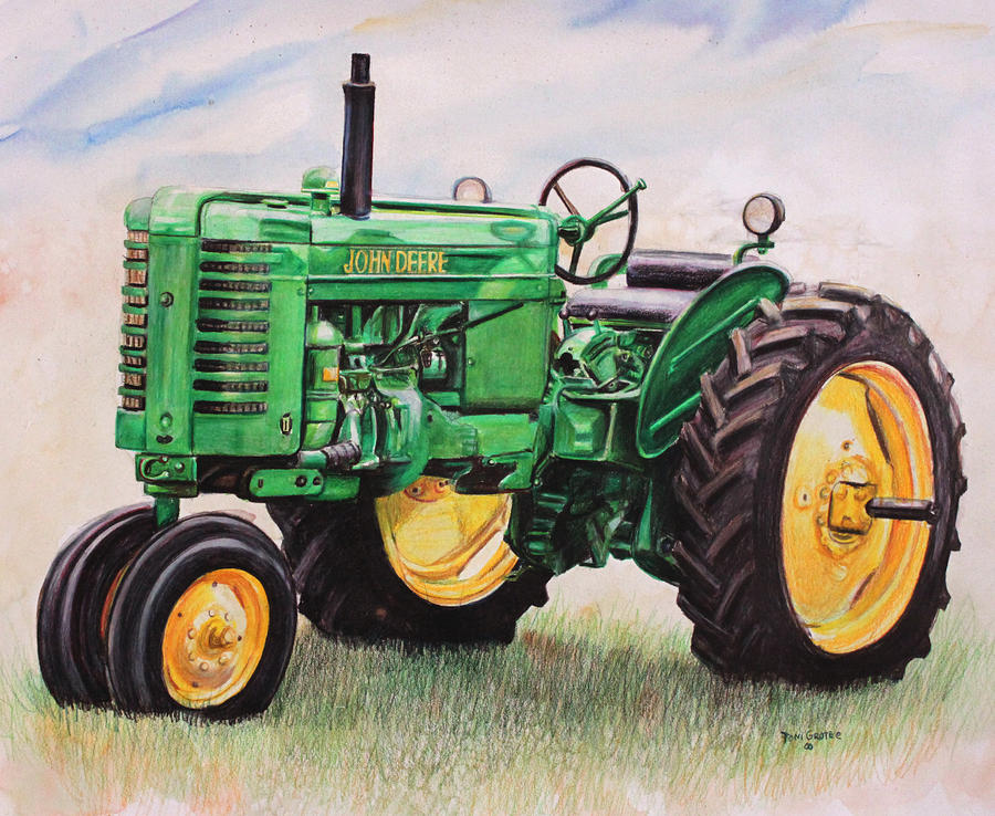 Peinture de tracteur Vintage John Deere par Toni Grote - Vintage John...