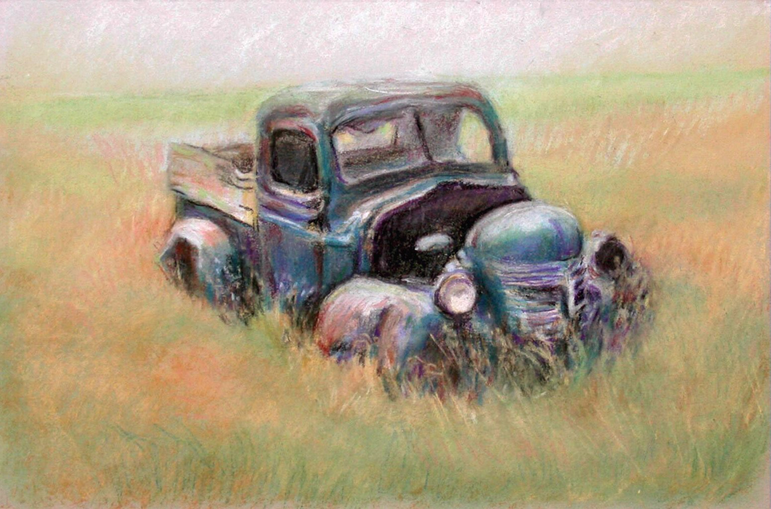 1946 Camion Fargo - Crayons Conte - Jean Vincent