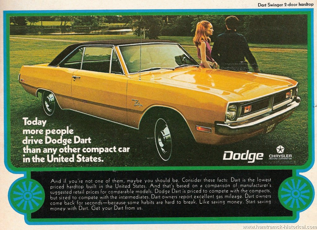 71 Échangiste de fléchettes Dodge 1. Fichiers HH