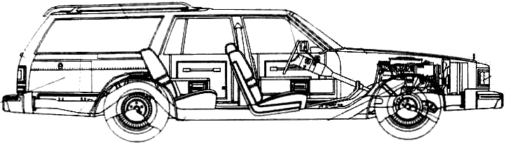 Modèle de Wagon Cruiser personnalisé Oldsmobile 1980