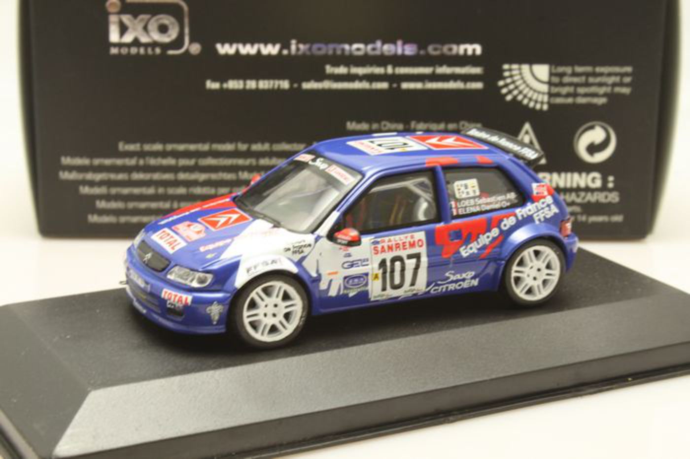 IXO 1:43 Citroen Saxo Rallye Sanremo #107 / eBay