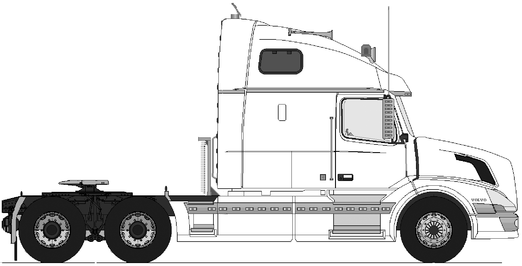 Plan de camion Volvo VN770 6x4
