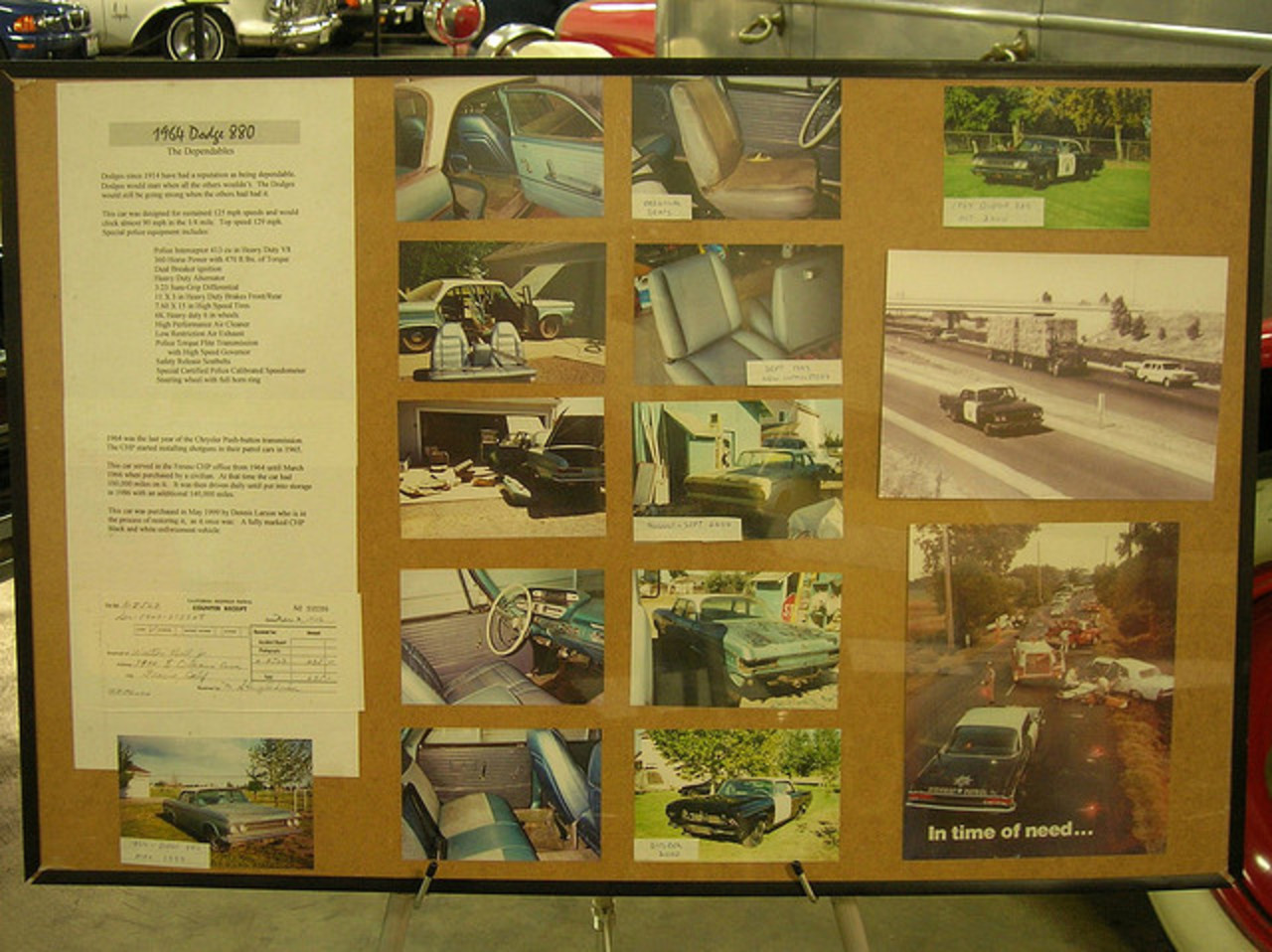 1964 Dodge 880 California Highway Patrol Informations sur la voiture