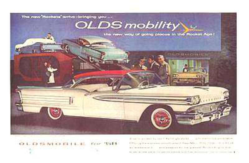 1958 Oldsmobile 98 Vacances coupÃ© Ad