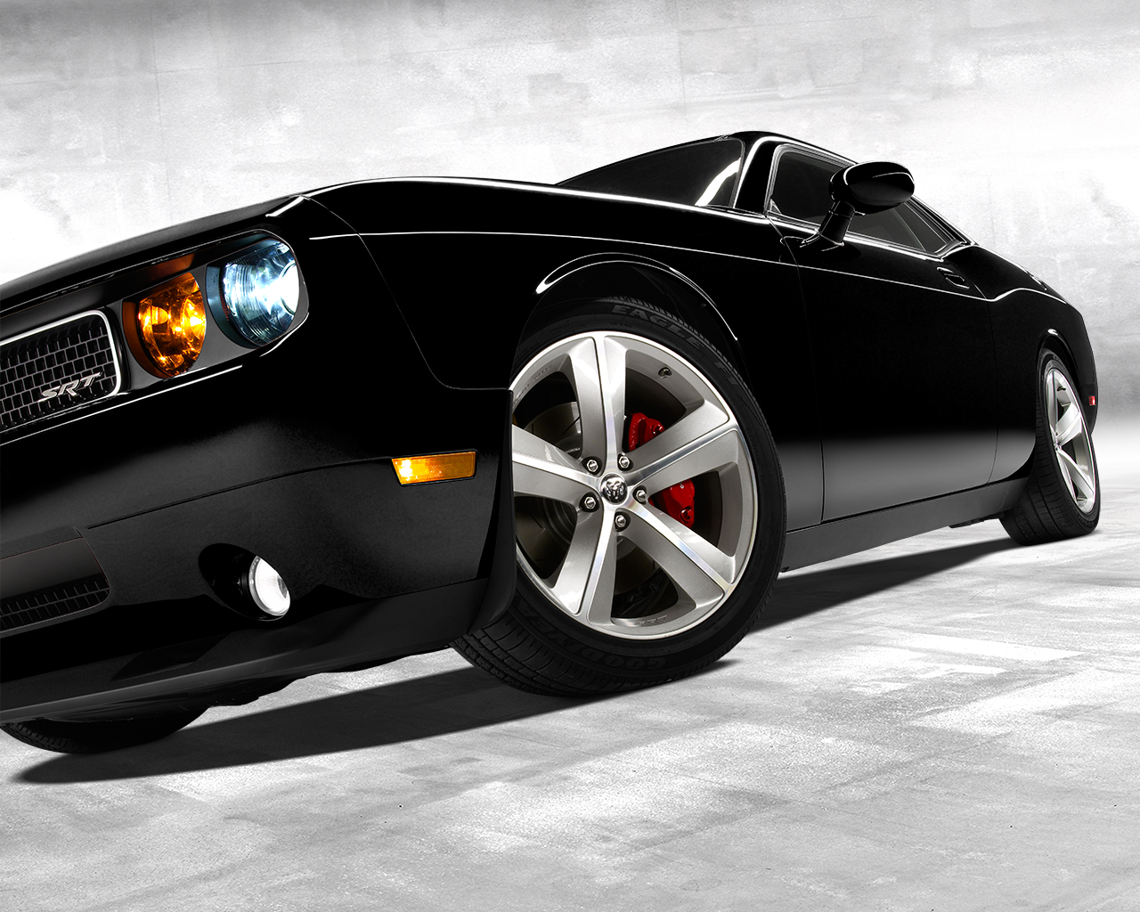 Dodge Challenger Noir Fond d'écran HD