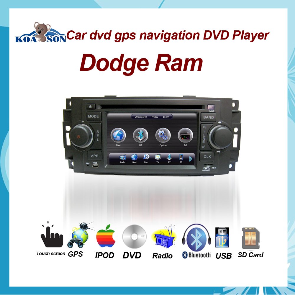 Livraison gratuite Lecteur DVD GPS de voiture de 5 pouces pour Dodge Ram 300C PT Cruiser,