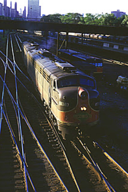 transpress nz: Illinois Central EMD E9 à Chicago, juin 1966