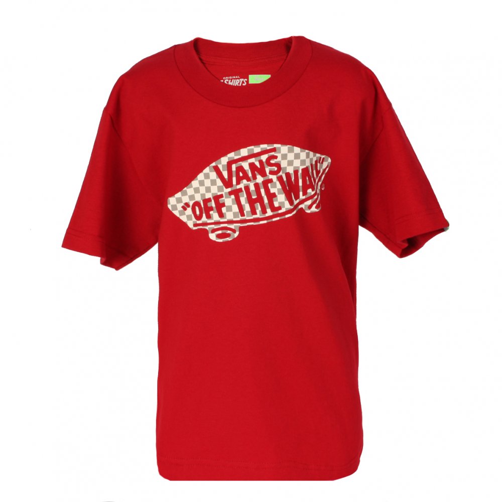 Acheter T-shirt à carreaux pour garçons Vans Off the wall en Rouge chez Hurleys