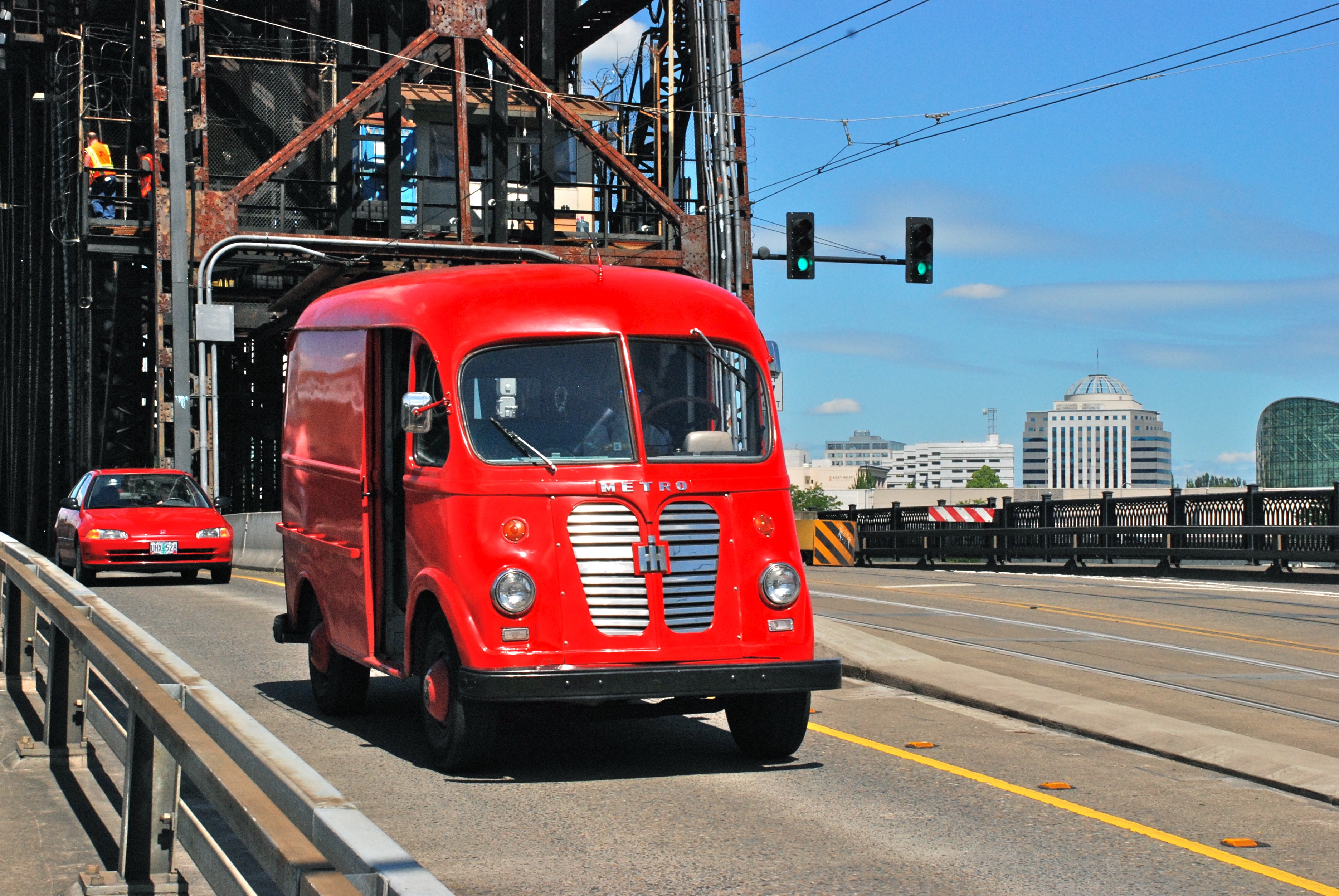 Fichier: Camionnette Metro Harvester Internationale préservée à Portland en...