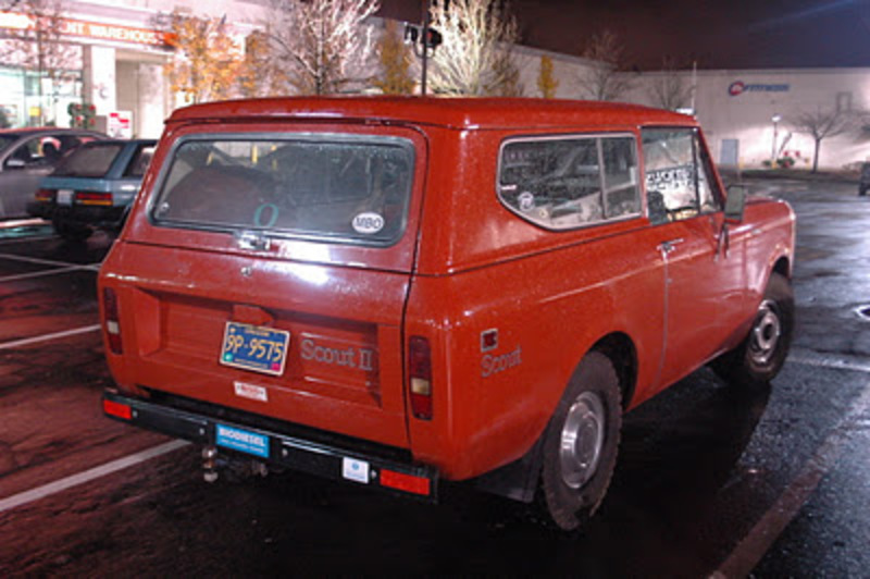 OLD PARKED CARS.: 1975 International Harvester Scout II.