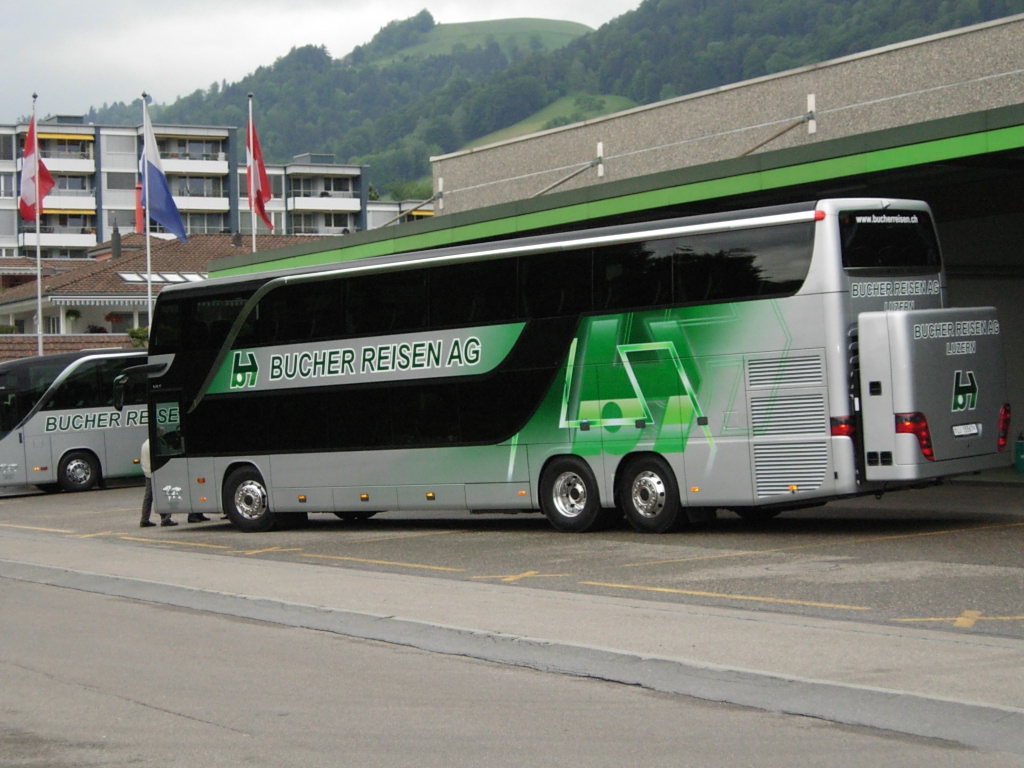 Setra S431 DT de Bucher Travel, Lucerne, Suisse / Flickr...