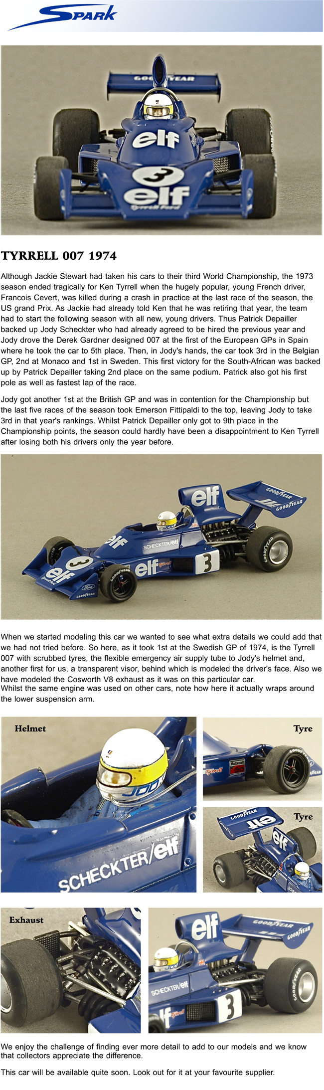 Scale143.com â€¢ Voir le sujet - Spark Newsletter - Tyrrell 007 1974