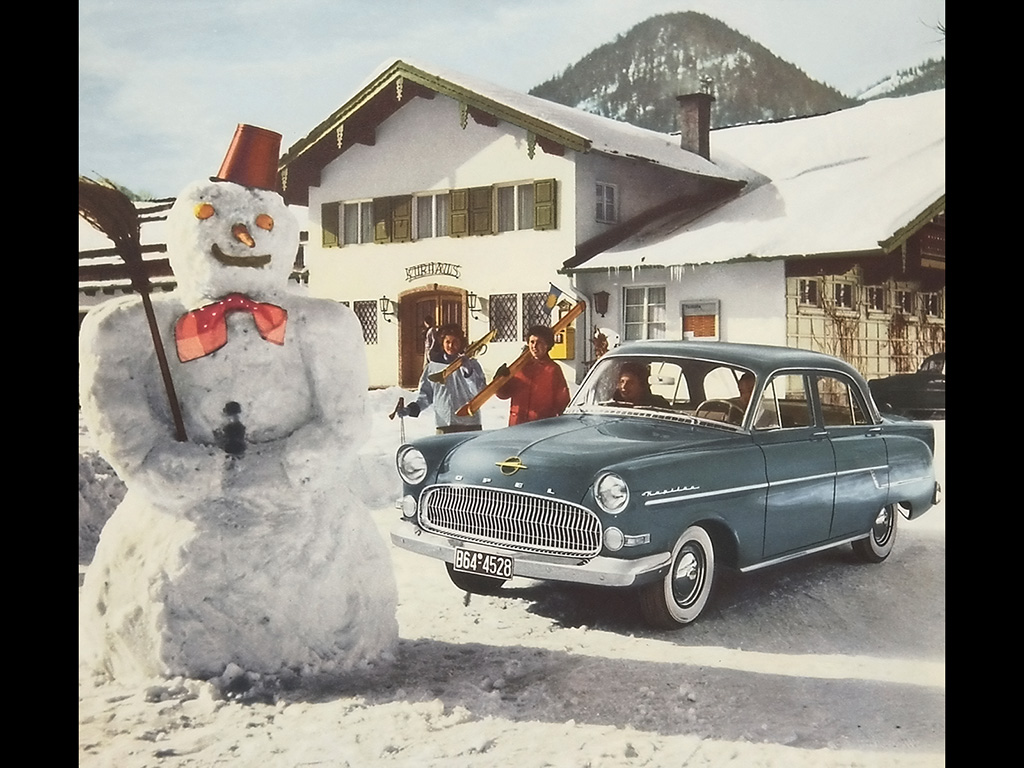 Photos d'époque Opel de l'hiver - 1955-1958 Opel KapitÃ¤n - 1024x768 - Fond d'écran