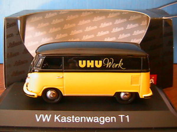 VW VOLKSWAGEN KASTENWAGEN T1 TRANSPORTEUR TOLE UHU WERK SCHUCO 02575 1/43