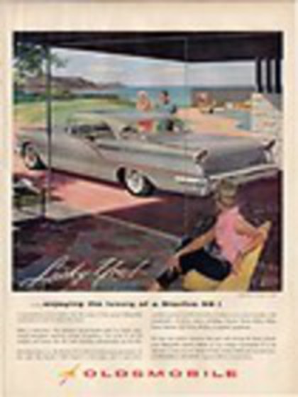 Vintage Original 1957 OLDSMOBILE 98 Starfire Coupé de Vacances 10 1 4 x 13 1 2