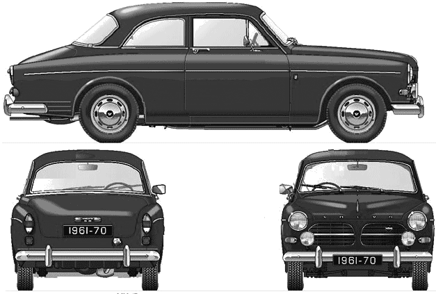 Modèle de berline Volvo 121 Amazon 1968