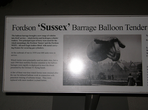 Appel d'offres pour Ballons de Barrage Fordson Sussex