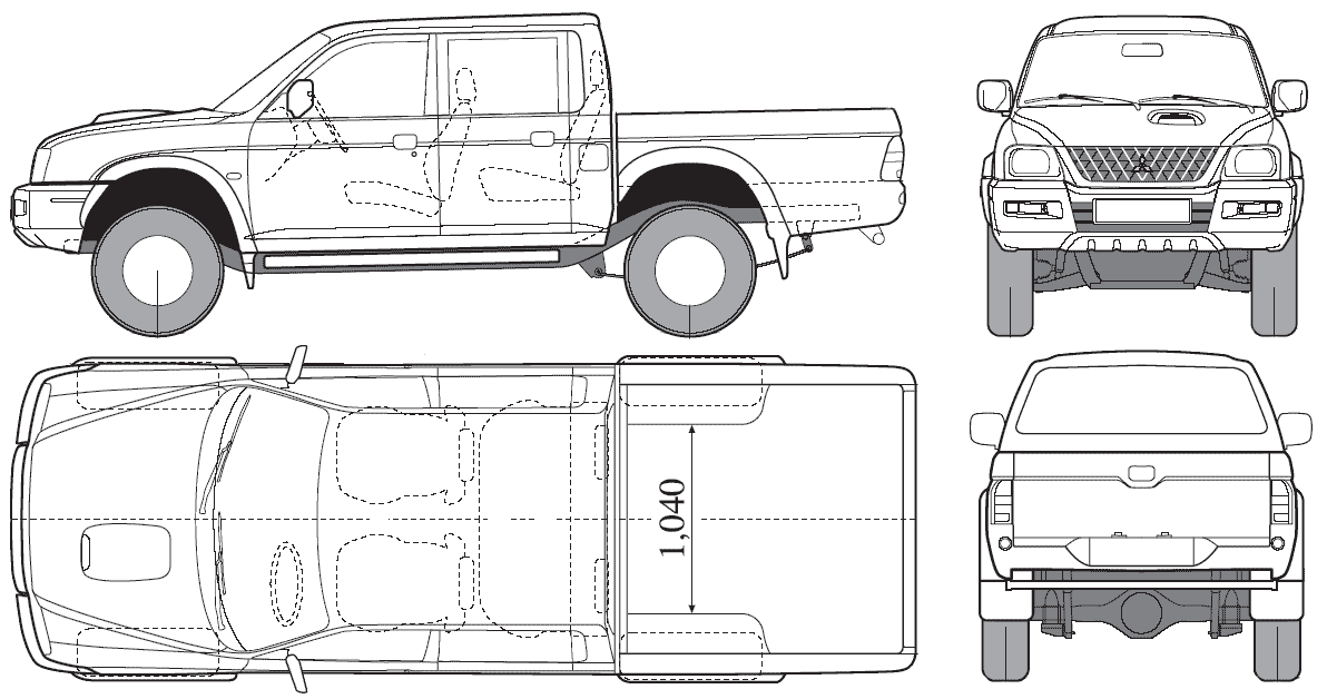 Mitsubishi L200 25L Cabine Double