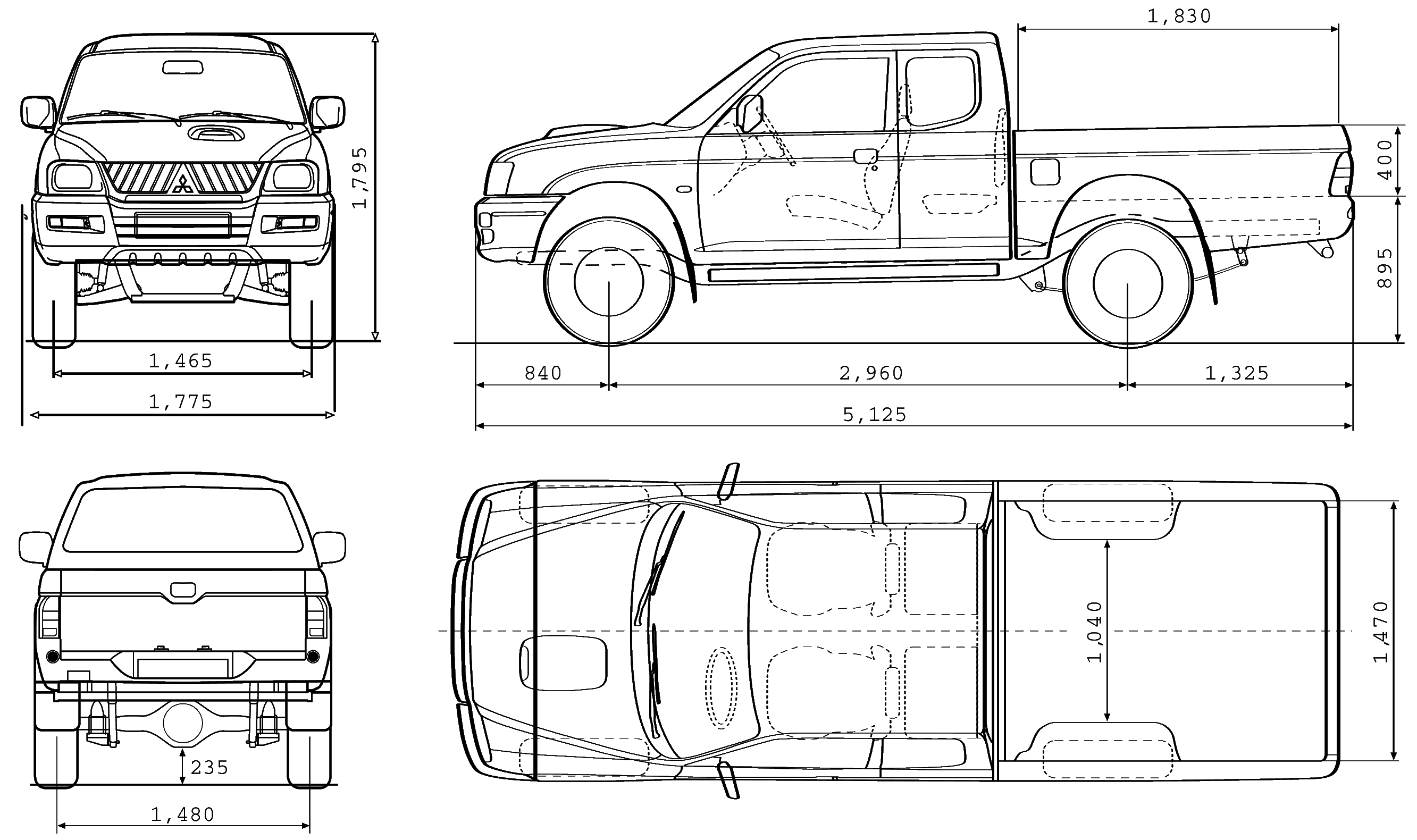 Cabine d'équipage Mitsubishi L200