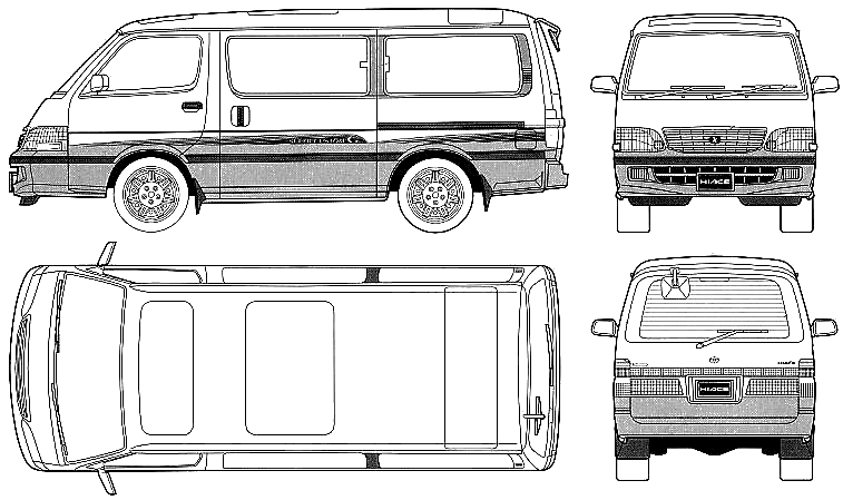 Chariot Super Personnalisé Toyota Hiace